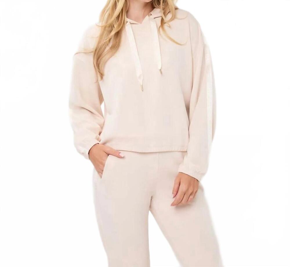 NEW ESQUALO cloud hooded top in cream